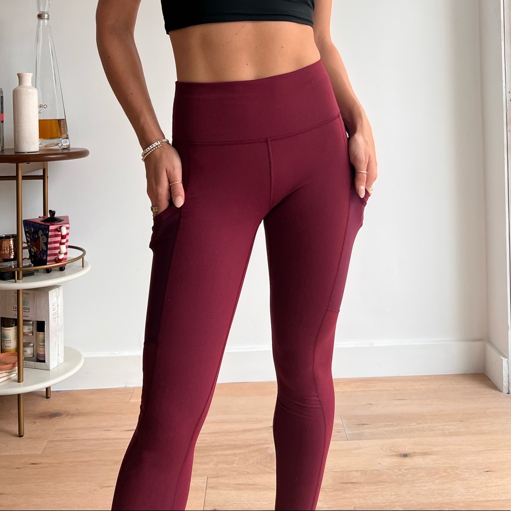 Fabletics Burgundy Leggings